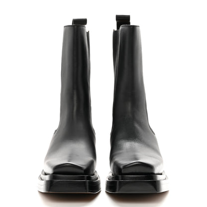 Bottega Veneta Calfskin Lean Mid-Calf Boots 38 Black 2 of 7