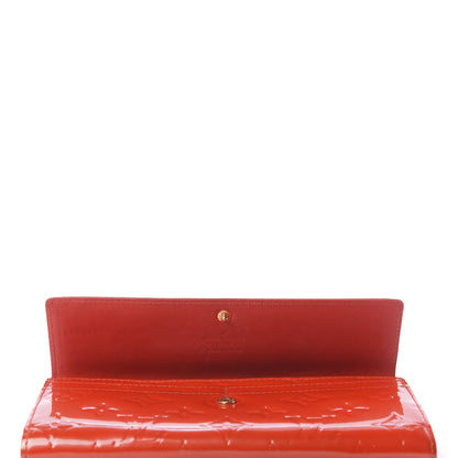 Louis Vuitton Vernis Sarah Wallet Orange Sunset 12 of 12