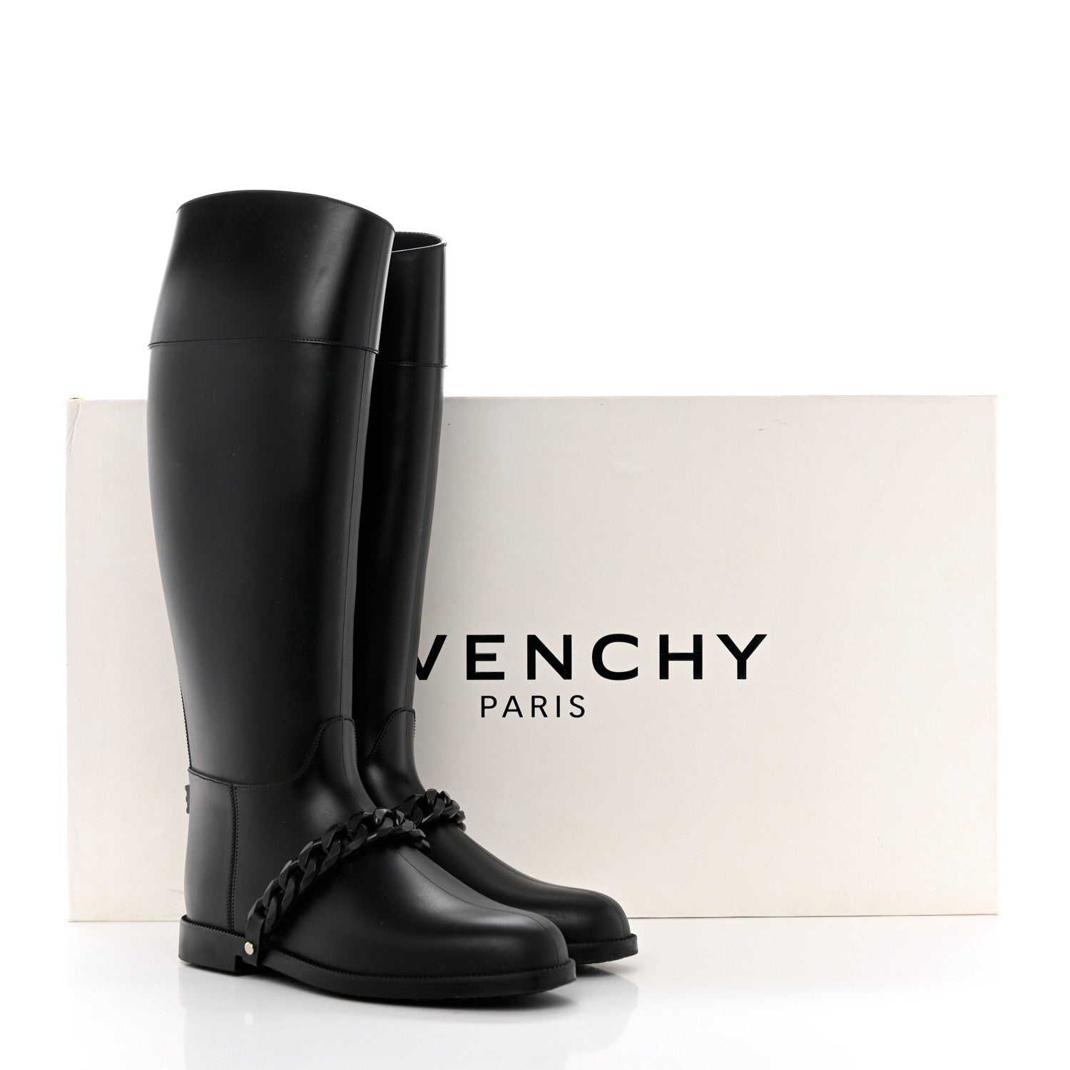 Givenchy PVC Chain Strap Rain Boots 40 Black 11 of 11