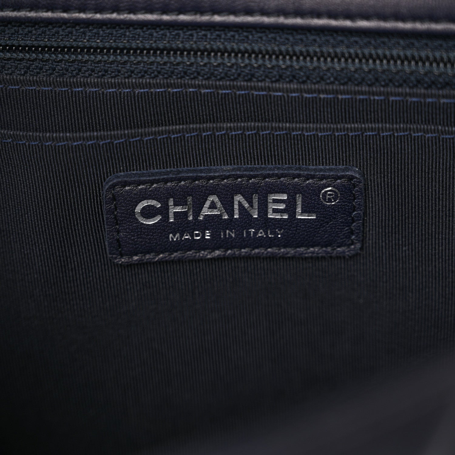 Chanel Calfskin Quilted Bi-Color Jumbo Flap Blue Black 6 of 15