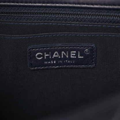 Chanel Calfskin Quilted Bi-Color Jumbo Flap Blue Black 6 of 15