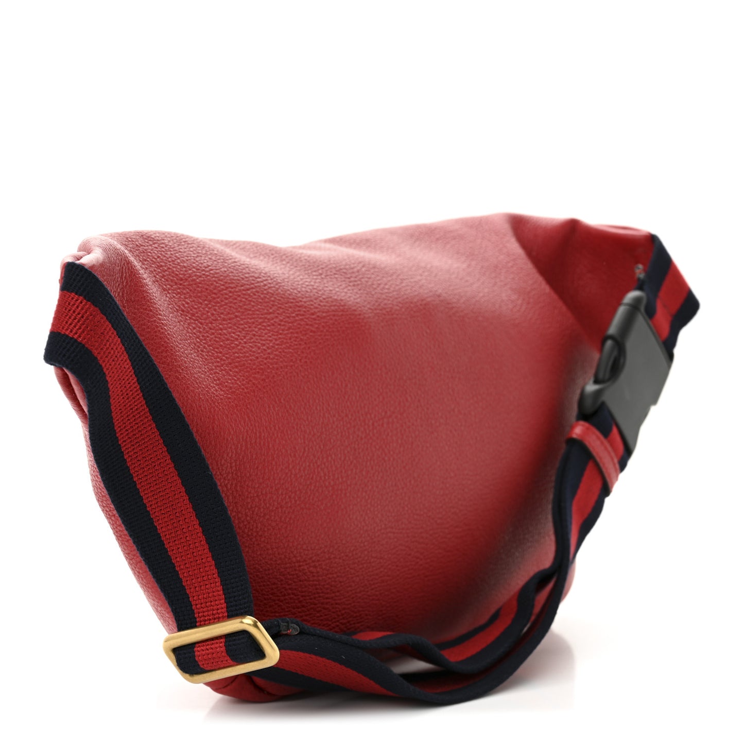 Grained Calfskin Logo Belt Bag Hibiscus Red