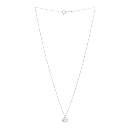 Tiffany Sterling Silver Pearl Paloma Picasso Olive Leaf Pendant Necklace 3 of 4