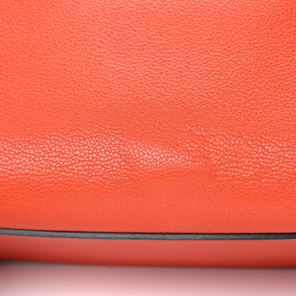 Celine Grained Calfskin Medium Edge Shoulder Bag Vermillion 18 of 21