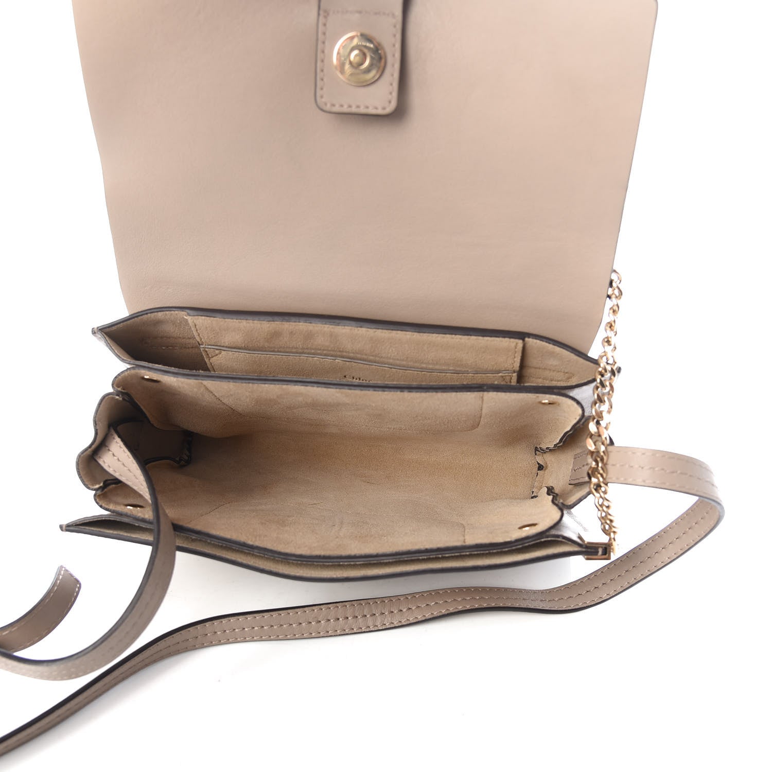 Chloe Suede Calfskin Small Faye Shoulder Bag Motty Grey 5 of 11