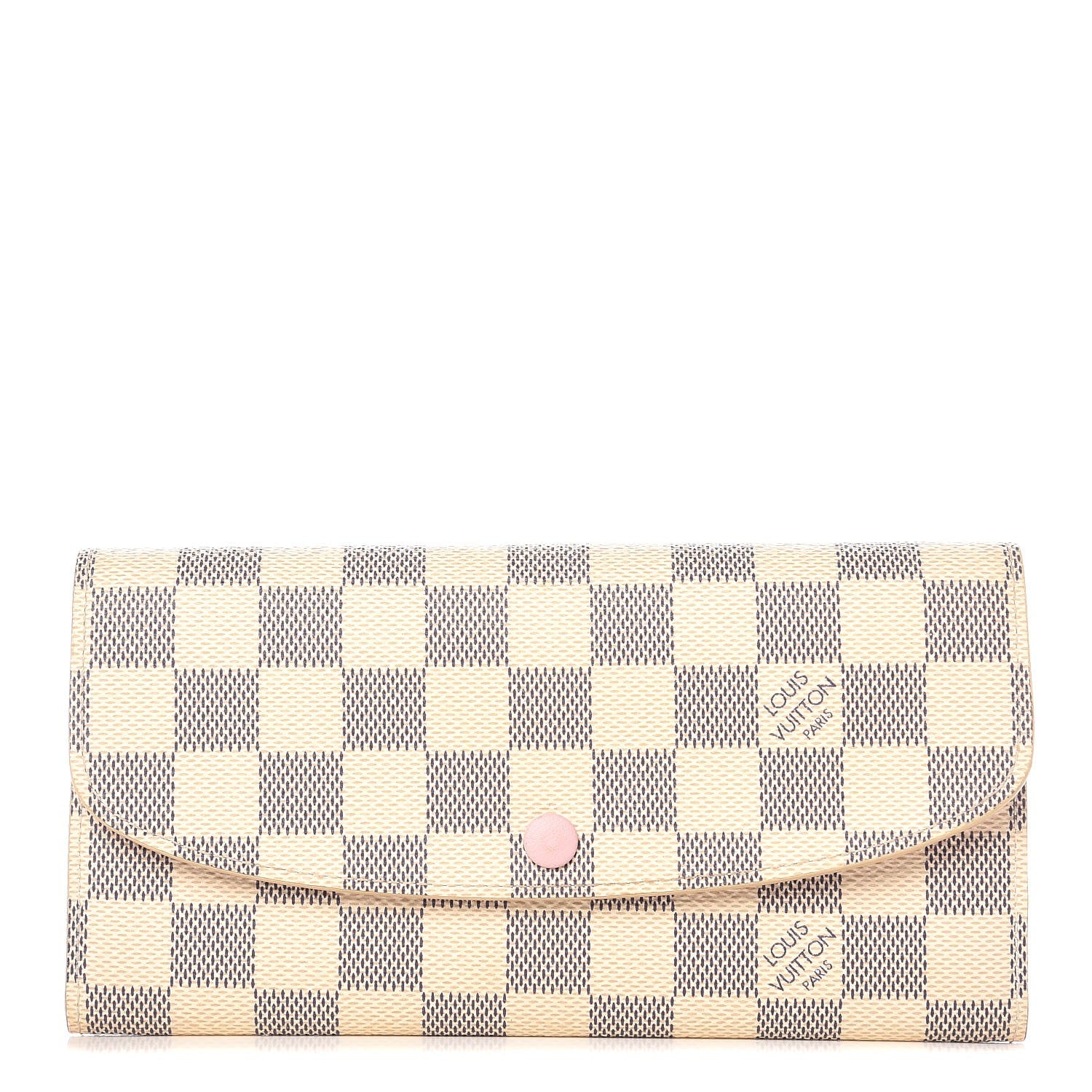 Louis Vuitton Damier Azur Emilie Wallet Rose Ballerine 1 of 7