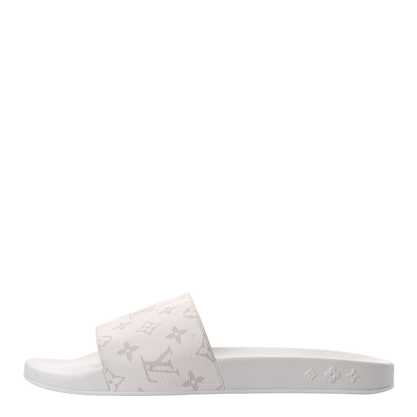 Rubber Monogram Mens Waterfront Mules 11 White