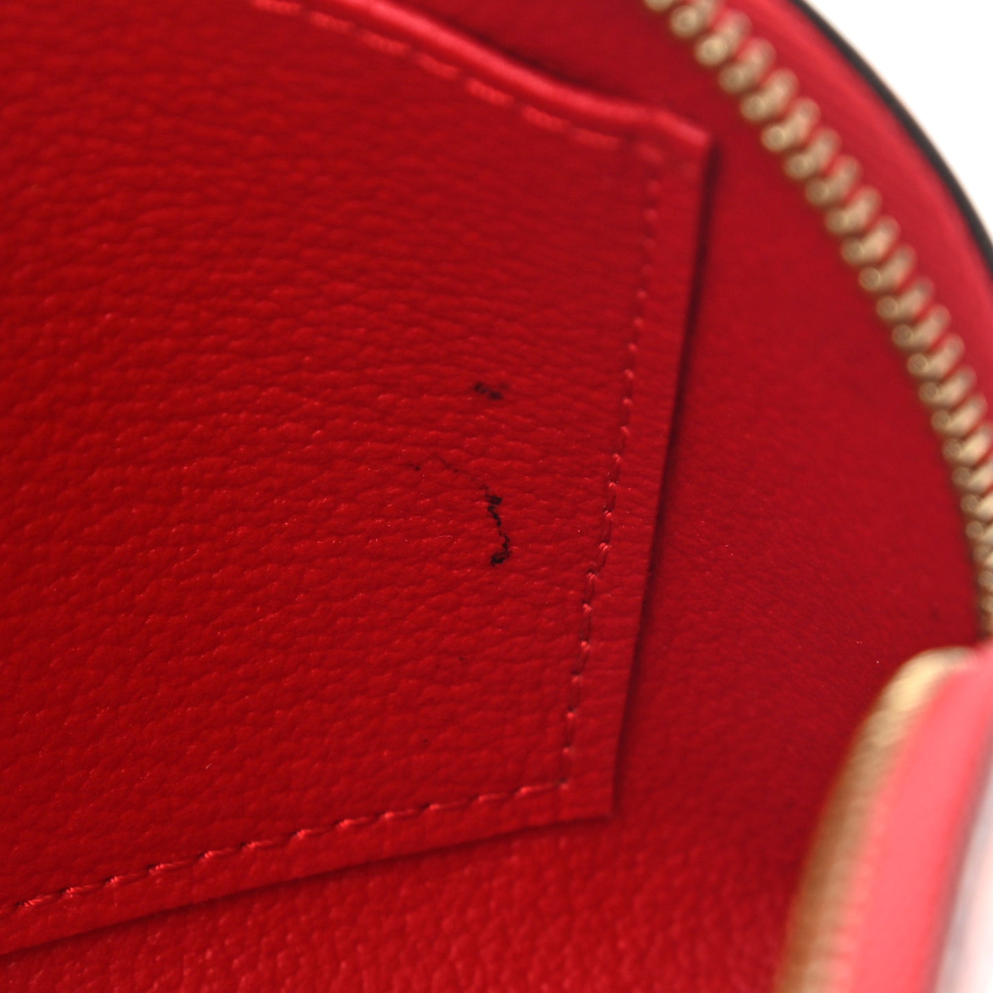 Patent Sweet Monogram Cosmetic Pouch Pomme D’Amour