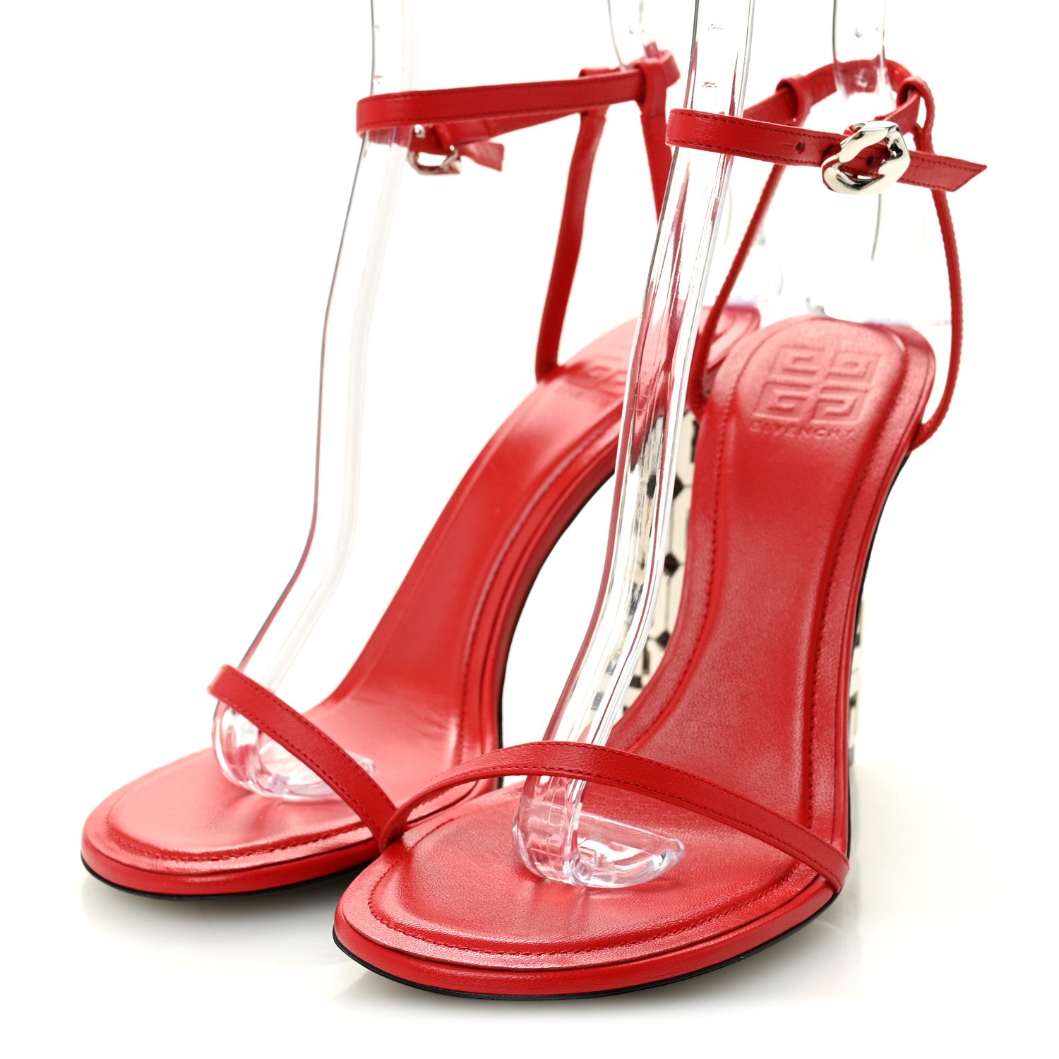 Givenchy Smooth Nappa G Cube 105mm Sandals 39 Red 3 of 8