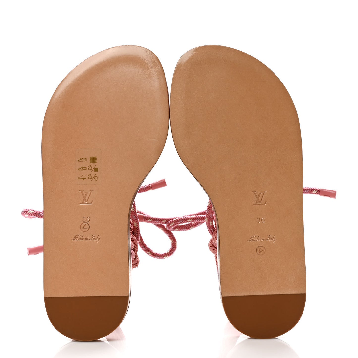 Fabric Maia Rope Flat Sandal 36 Rose Clair