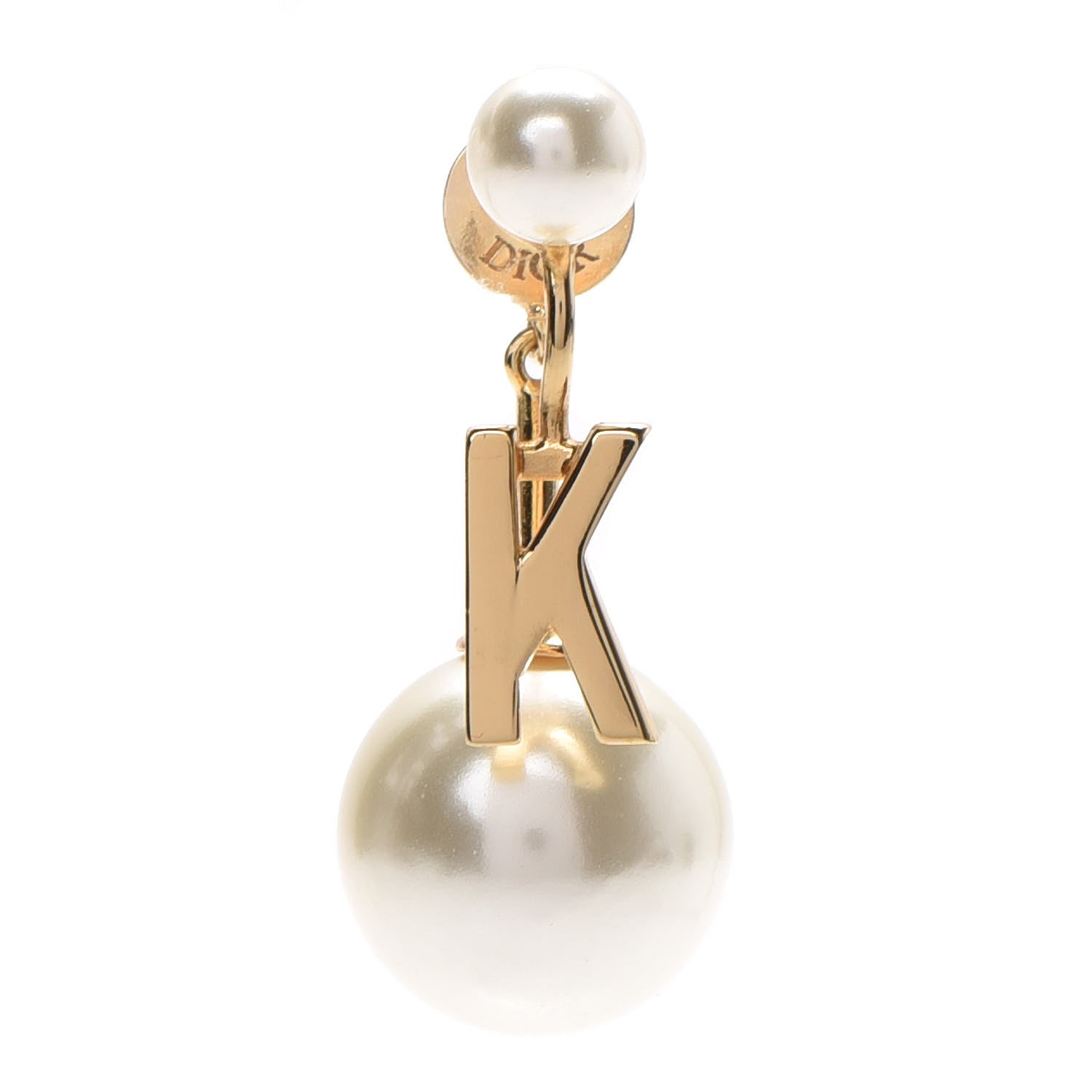 Christian Dior Pearl My ABCDior K Tribale Earring Gold 1 of 4