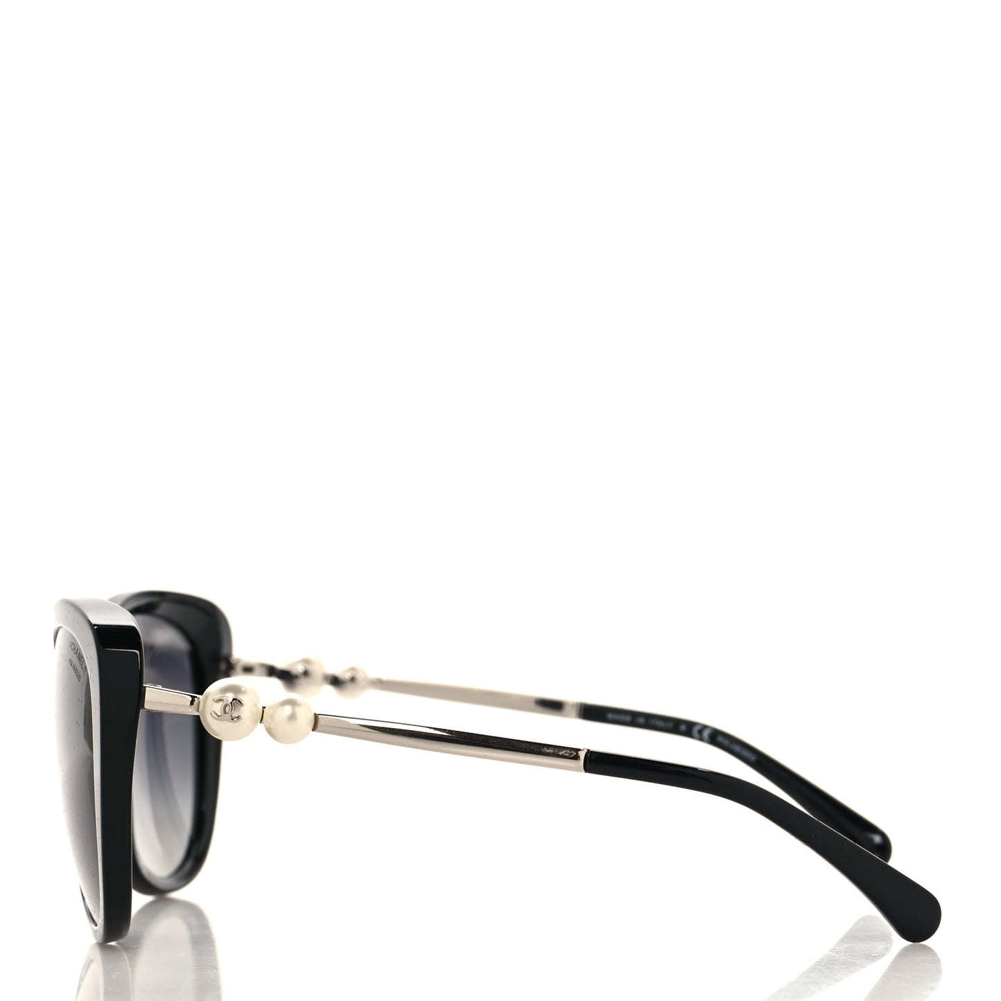 Acetate Pearl Polarized Winter Butterfly Sunglasses 5338-H-A Black