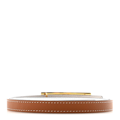 Hermes Swift Epsom 13mm Infini Belt 95 38 Gold White 3 of 11