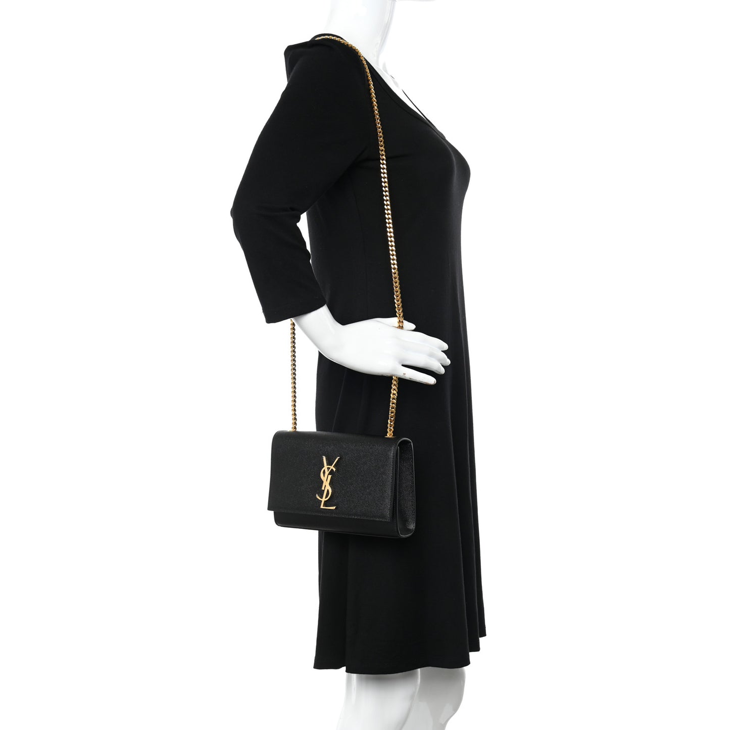 Grain De Poudre Small Monogram Kate Satchel Black