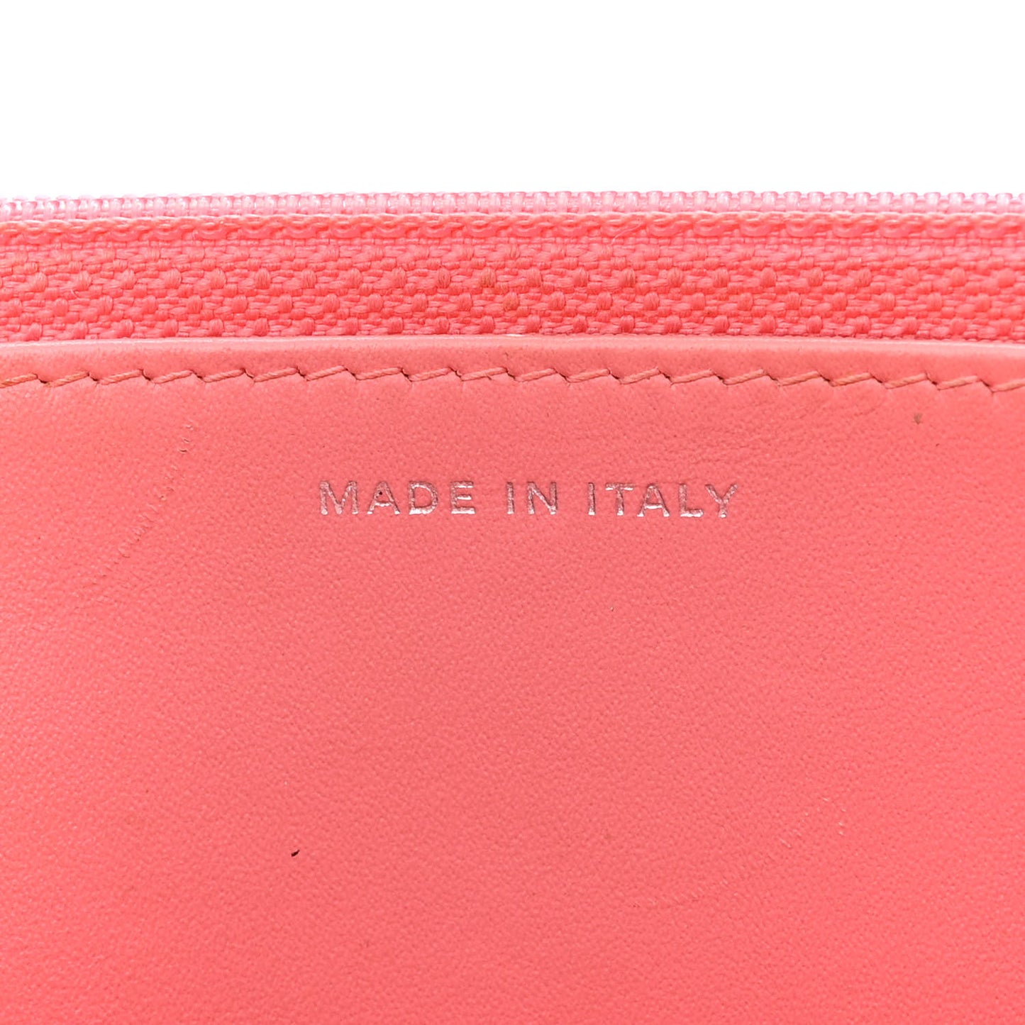 Patent Quilted Wallet On Chain WOC Coral