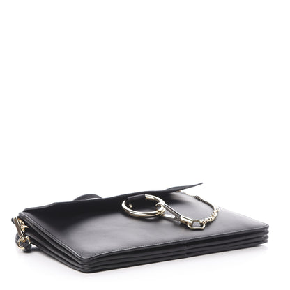 Chloe Suede Calfskin Medium Faye Shoulder Bag Black 4 of 12