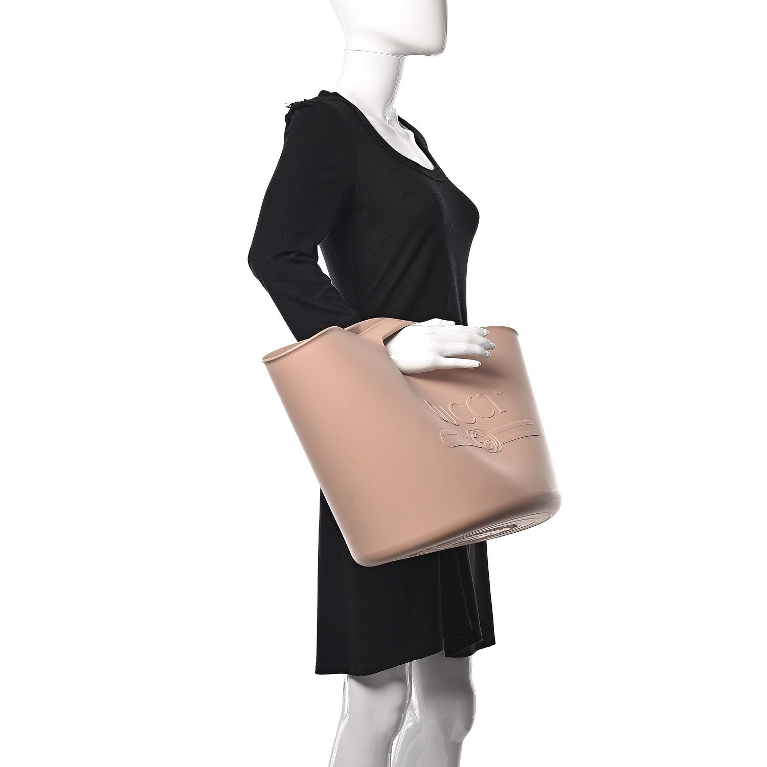 Gucci Rubber Oversized Logo Tote Rosa 2 of 10