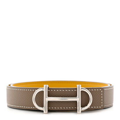 Hermes Swift Epsom 24mm Gamma Belt 75 Jaune Ambre Etoupe 1 of 5