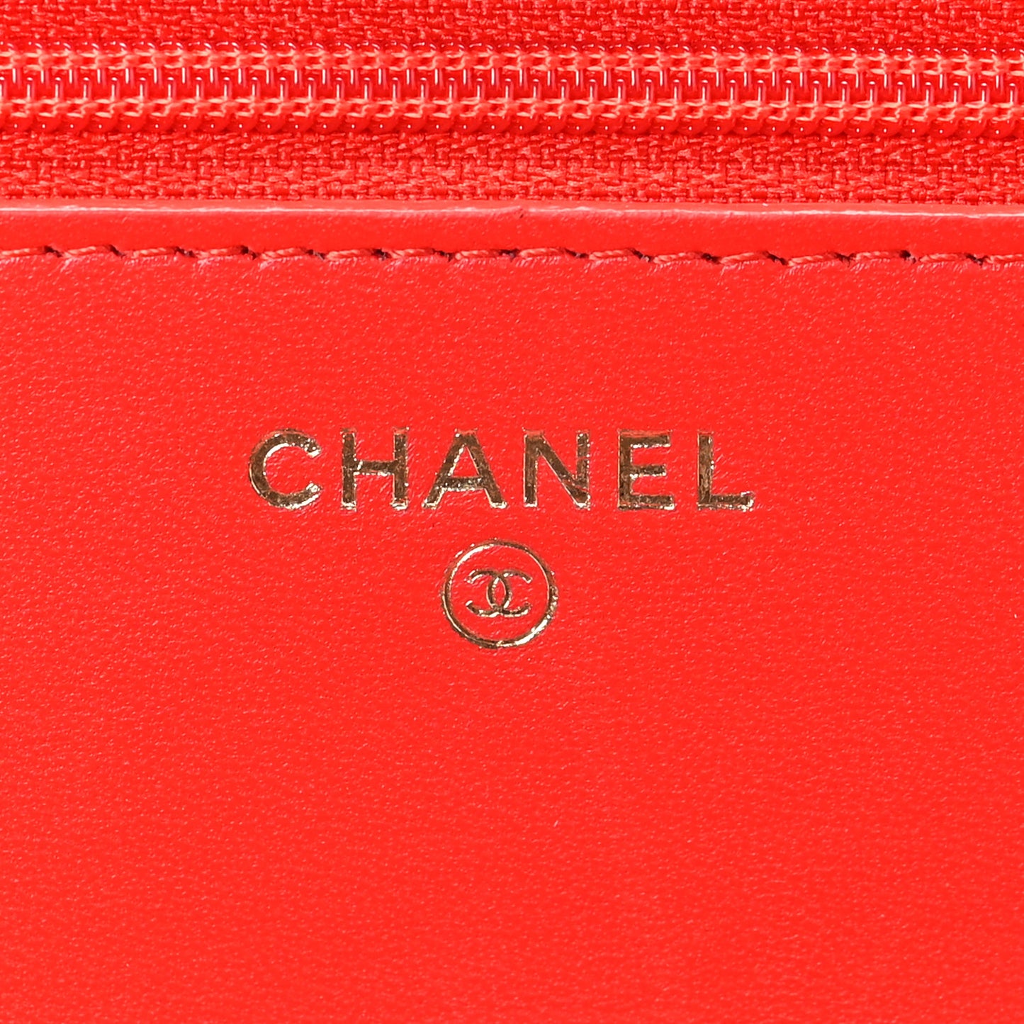 Lambskin Chevron Quilted Trendy CC Wallet On Chain WOC Red