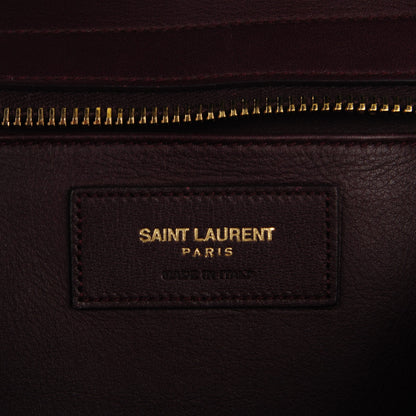 Saint Laurent Calfskin Small Classic Y Cabas Bordeaux 6 of 8