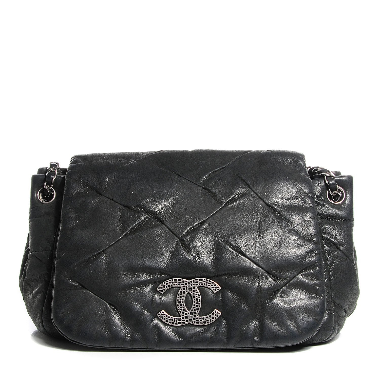 Chanel Iridescent Calfskin Glint Accordion Flap Black 1 of 7