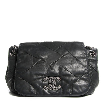 Chanel Iridescent Calfskin Glint Accordion Flap Black 1 of 7