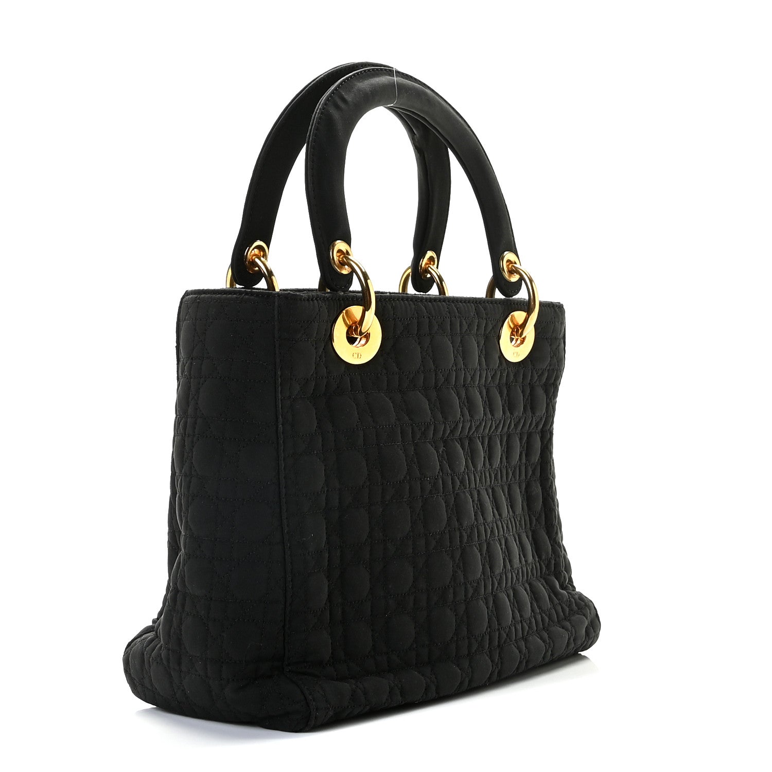 Christian Dior Nylon Cannage Medium Lady Dior Black 3 of 10