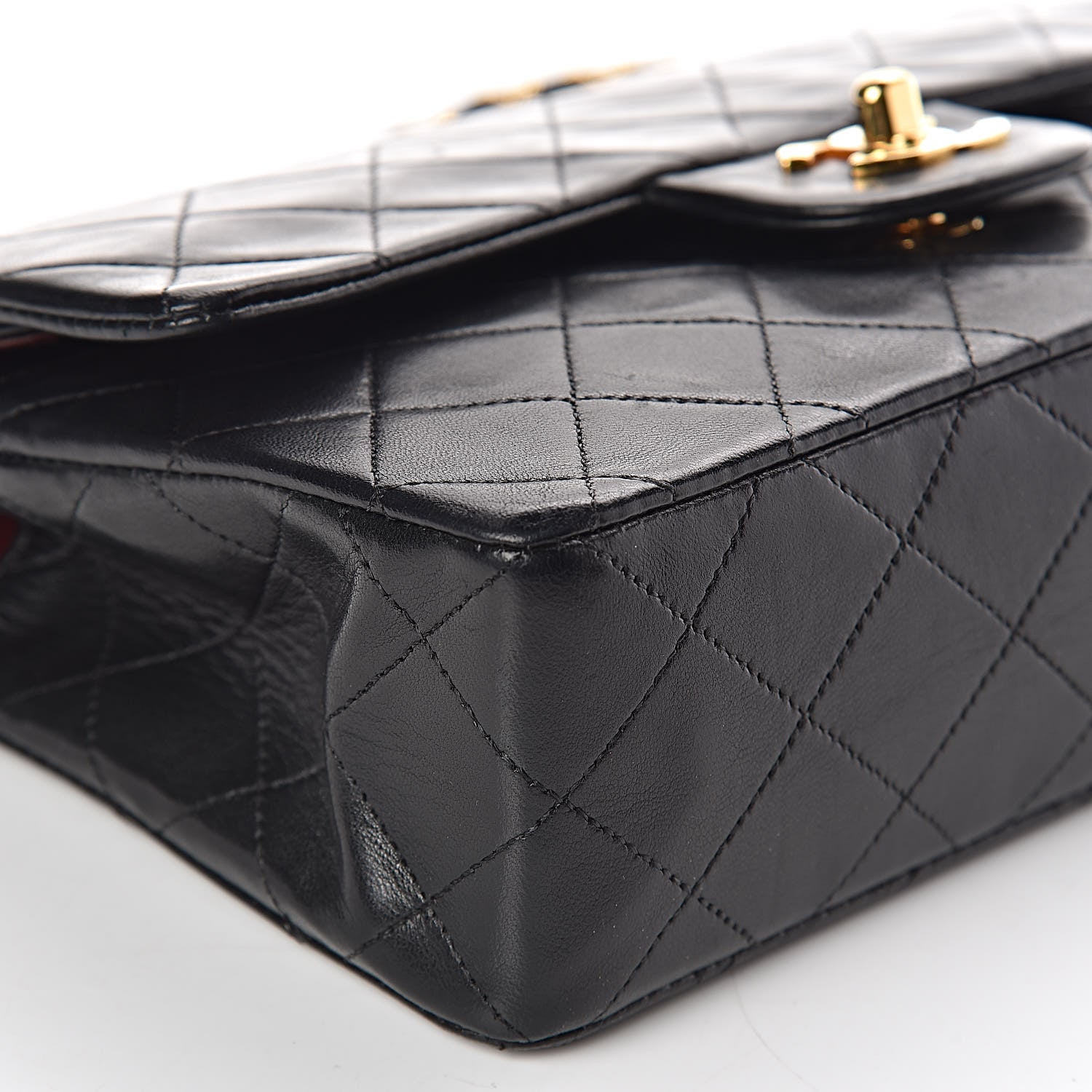Chanel Lambskin Quilted Small Double Flap Black 10 of 12
