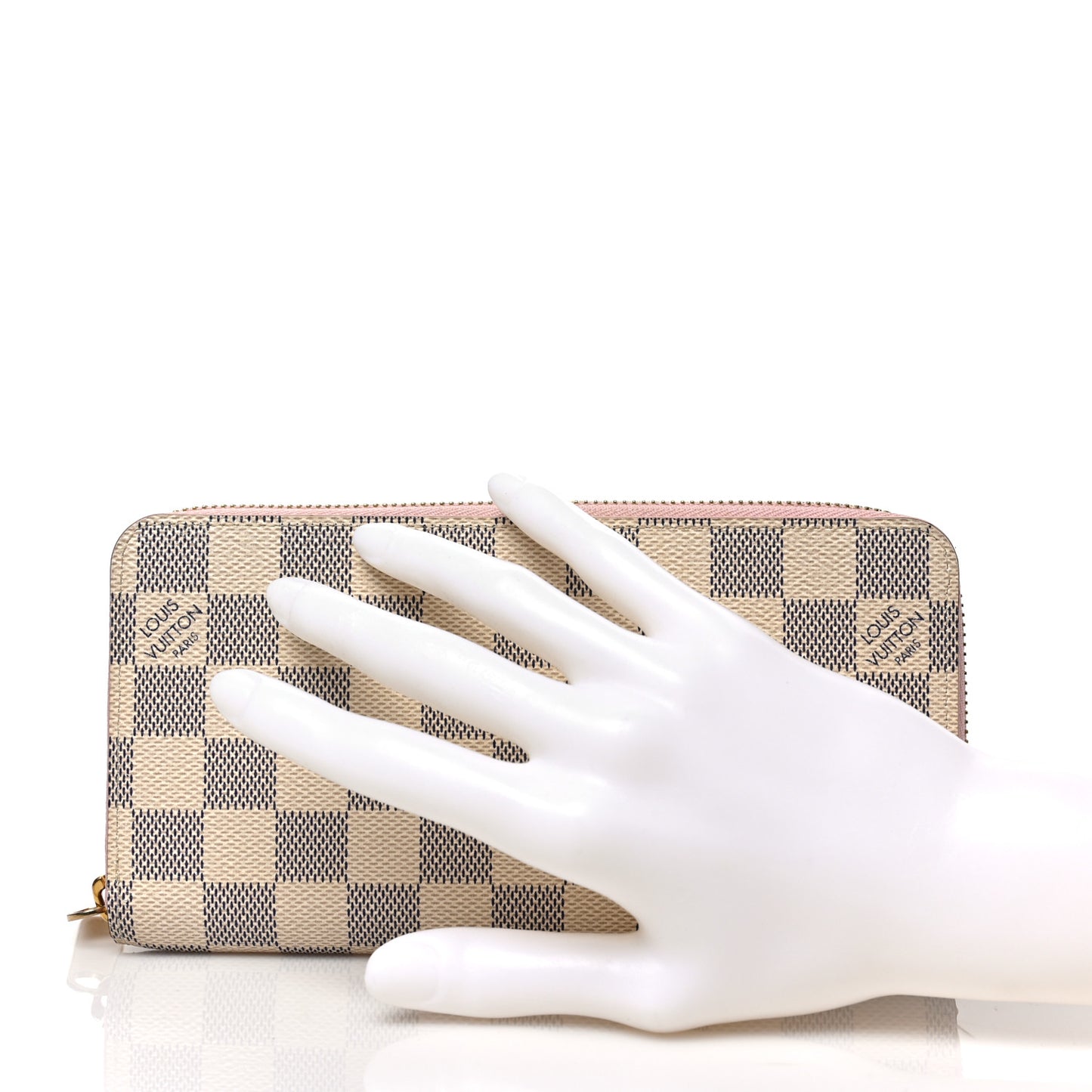 Damier Azur Zippy Wallet Rose Ballerine