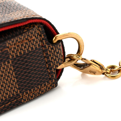 Louis Vuitton Damier Ebene Pochette Felicie Chain Wallet 15 of 15