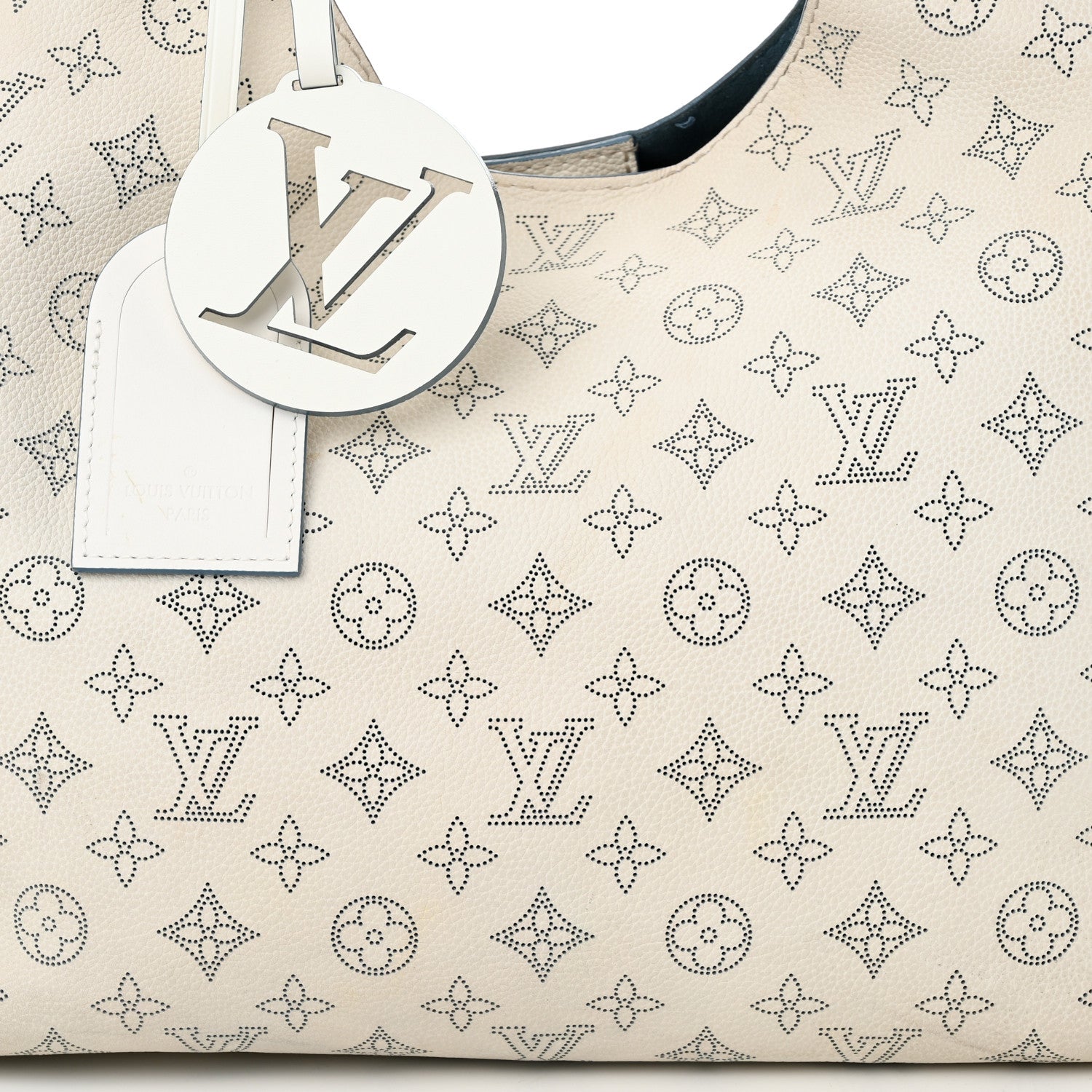 Louis Vuitton Mahina Carmel Hobo Snow 7 of 14