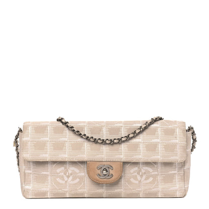 Chanel Nylon Travel East West Flap Beige 1 of 8