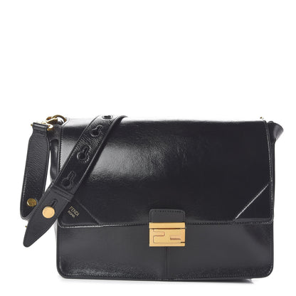 Fendi Agnello Old Shine Large Kan U Shoulder Bag Black 1 of 9