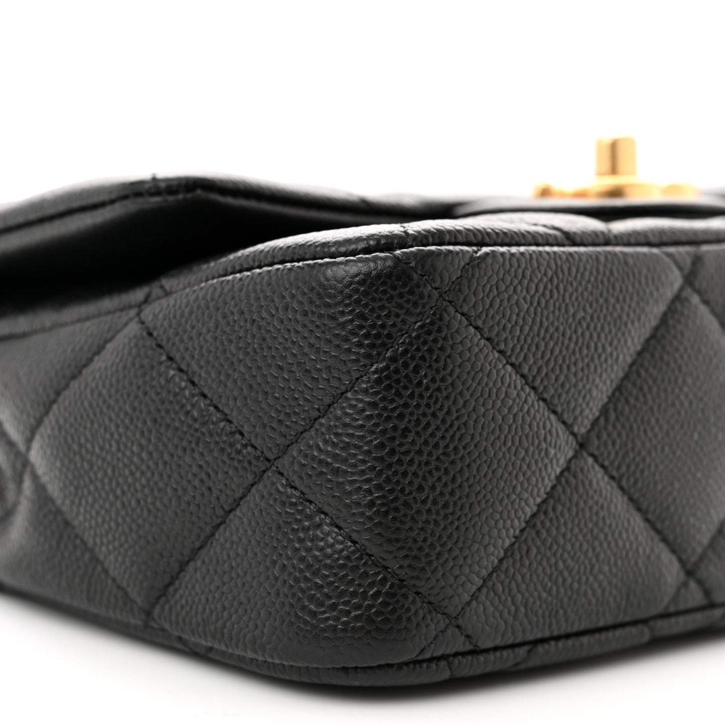 Caviar Quilted Mini Sweetheart Flap Black