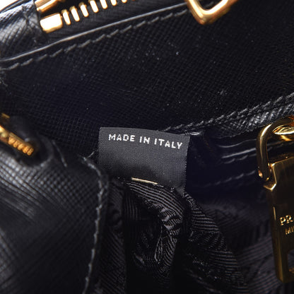 Prada Saffiano Small Galleria Double Zip Tote Black 8 of 10