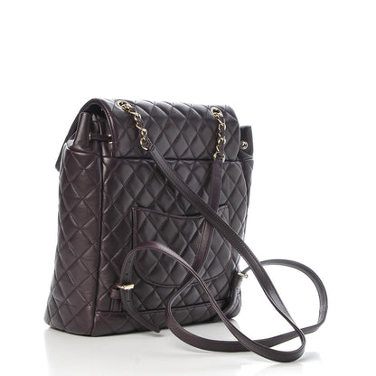 Chanel Lambskin Quilted Large Urban Spirit Backpack Dark Purple 3 of 7