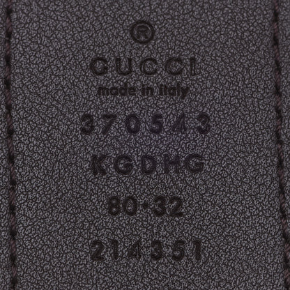 Gucci GG Supreme Monogram Interlocking G 37mm Belt 80 32 Beige Ebony Cocoa 3 of 5