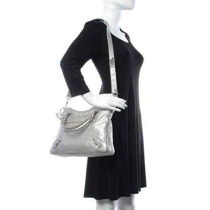 Balenciaga Metallic Agneau Giant 12 Silver Hardware Town Gris Aluminum 2 of 10