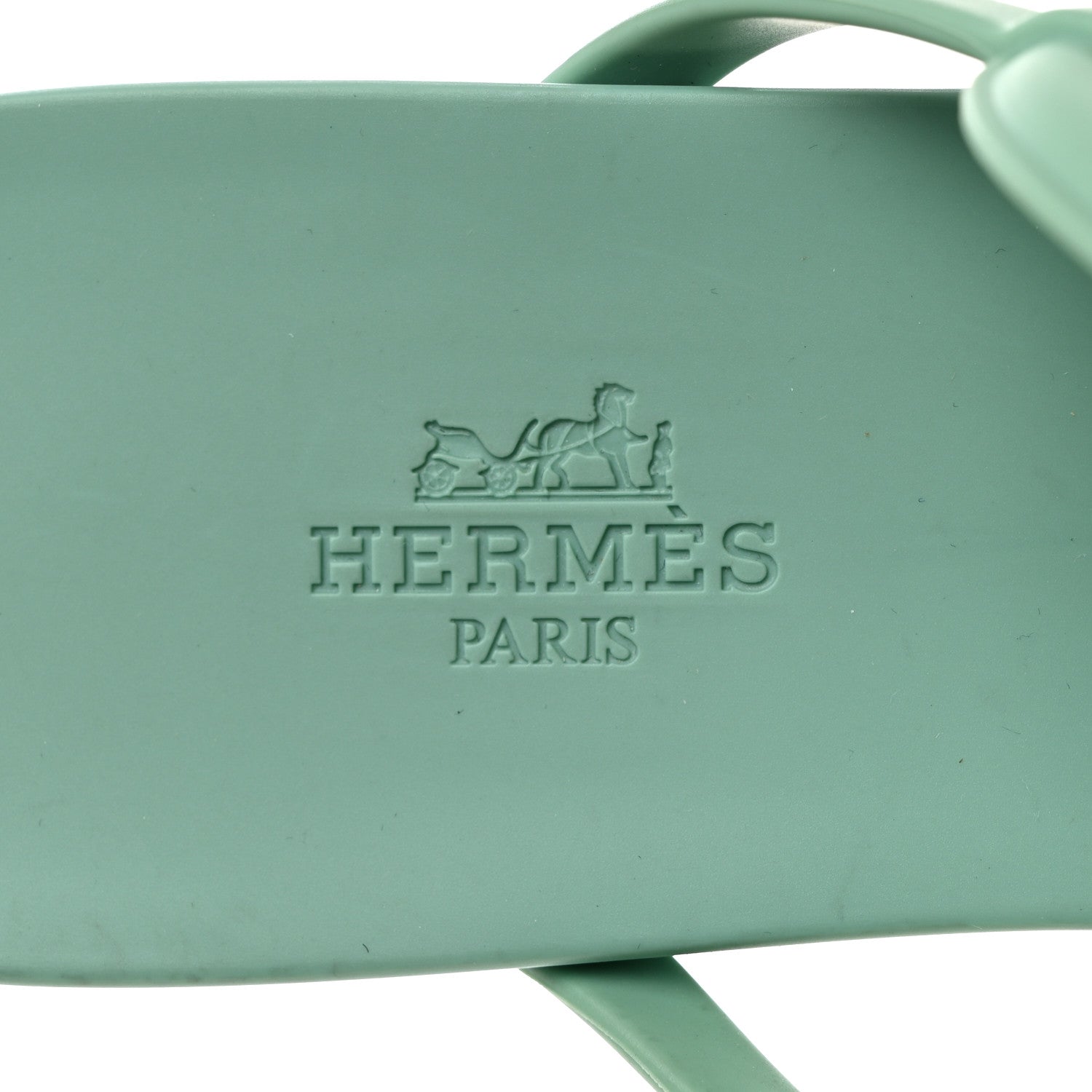 Hermes Rubber Womens Egerie Sandals 41 Vert Embrun 6 of 8