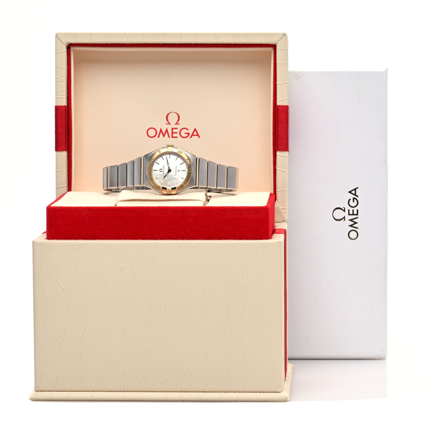 Omega Stainless Steel 18K Yellow Gold Mother of Pearl 25mm Constellation Quartz Watch 131.20.25.60.05.002 5 of 5