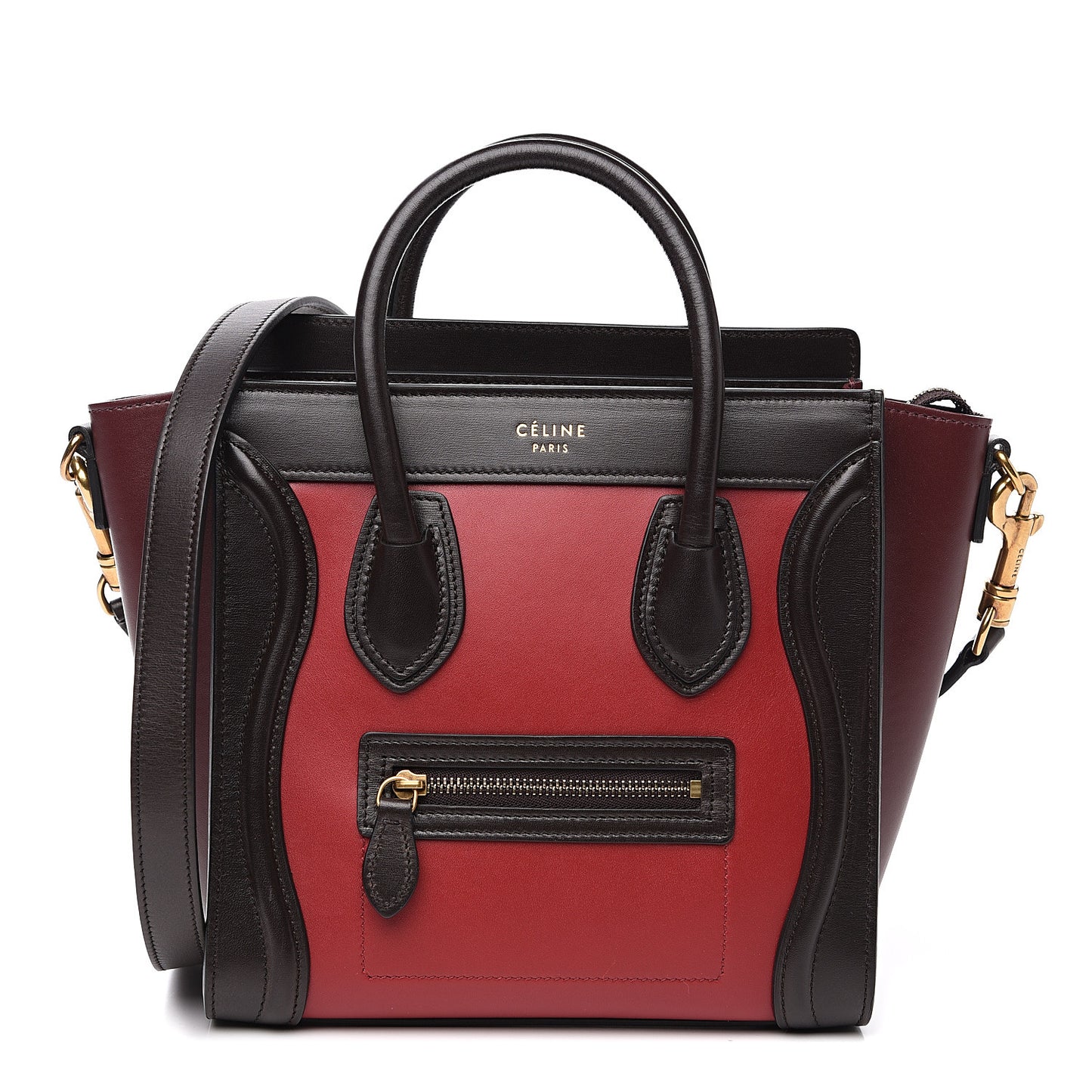 Satin Calfskin Nano Tri-Color Luggage Orchid