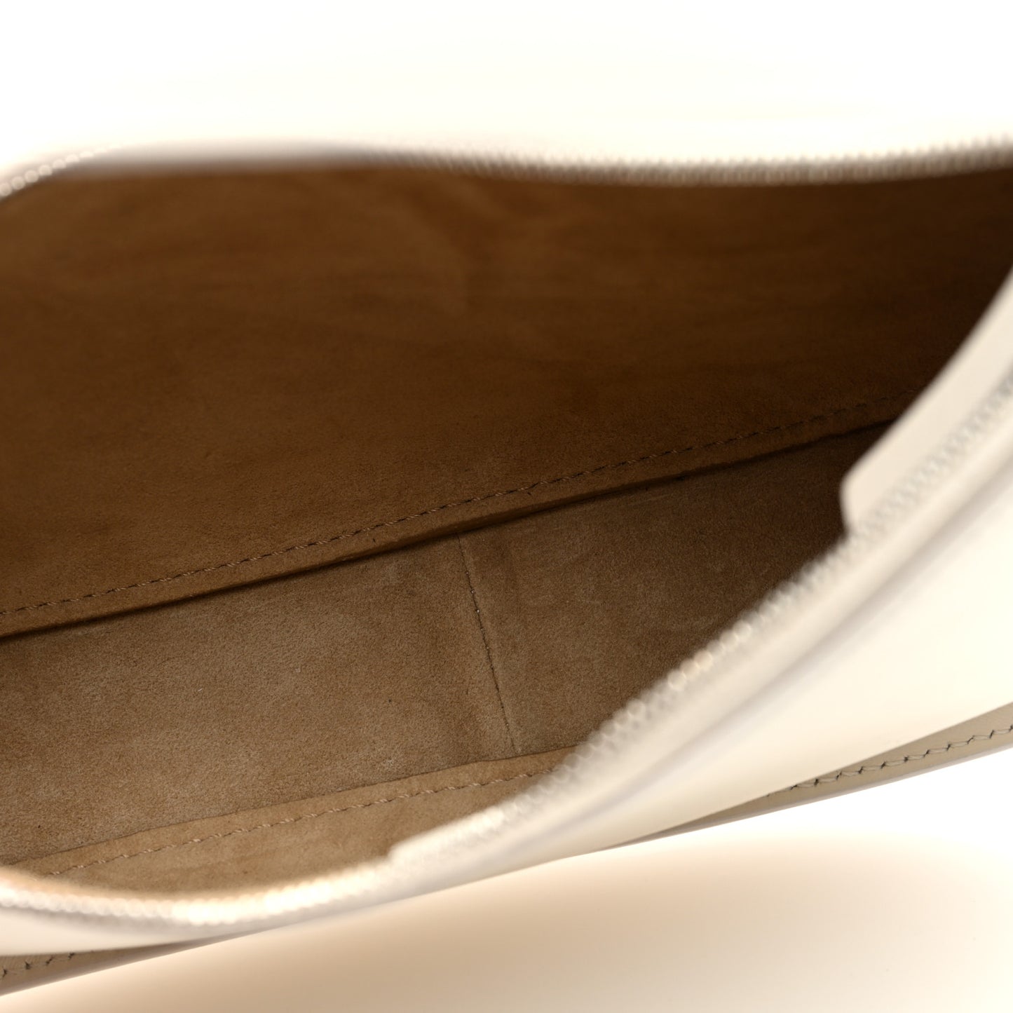 Smooth Calfskin Half Moon Shoulder Bag New Ivory