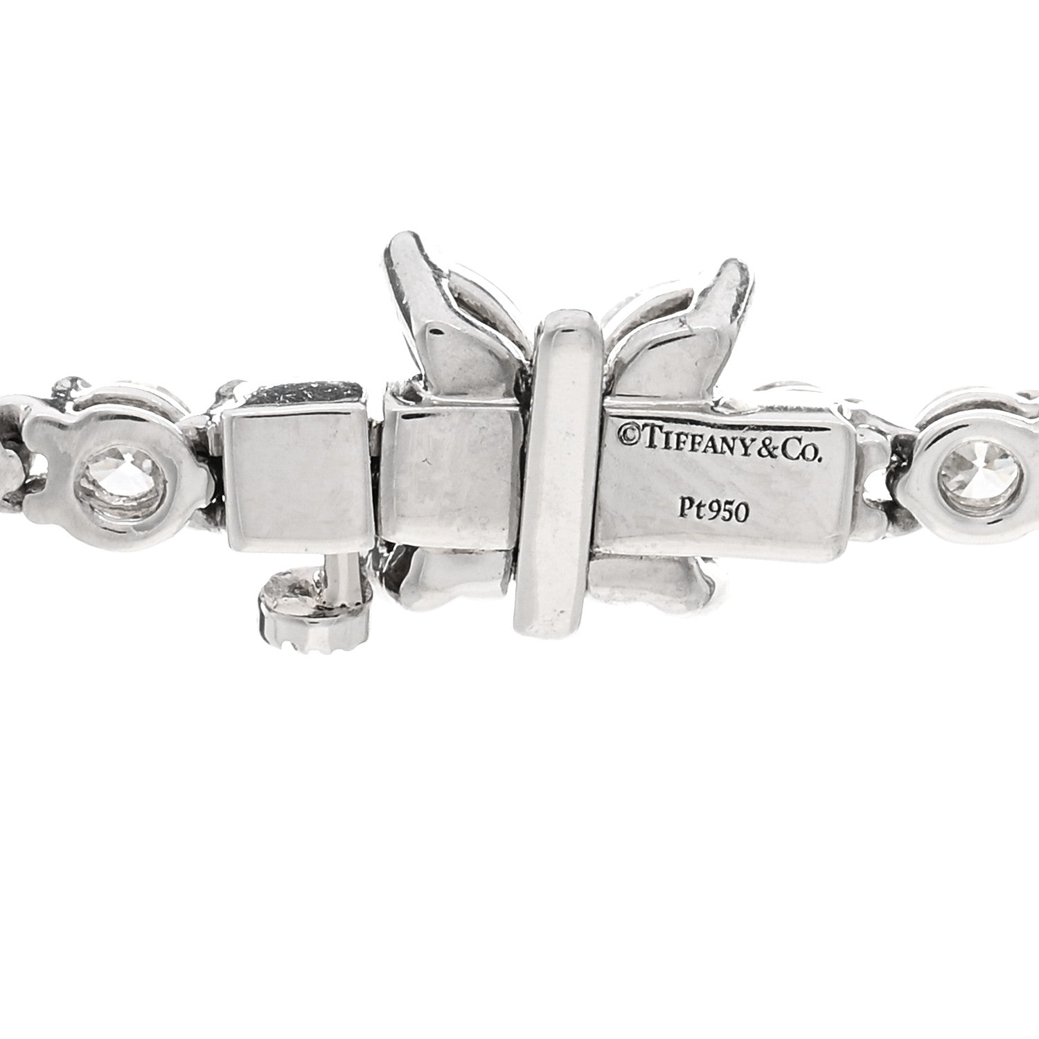 Tiffany Platinum Diamond Victoria Graduated Line Necklace 4 of 4