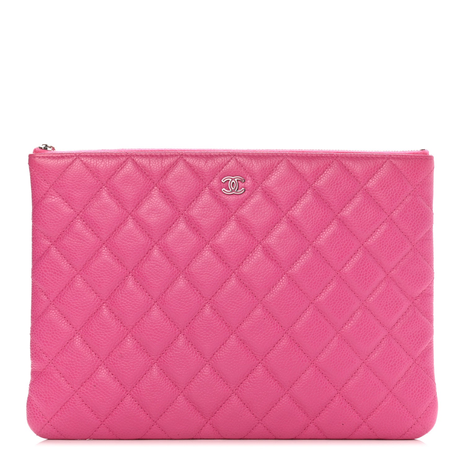 Chanel Caviar Quilted Medium Cosmetic Case Pink 1 of 7