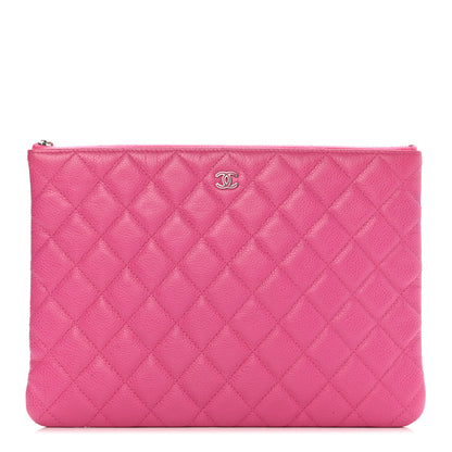 Chanel Caviar Quilted Medium Cosmetic Case Pink 1 of 7