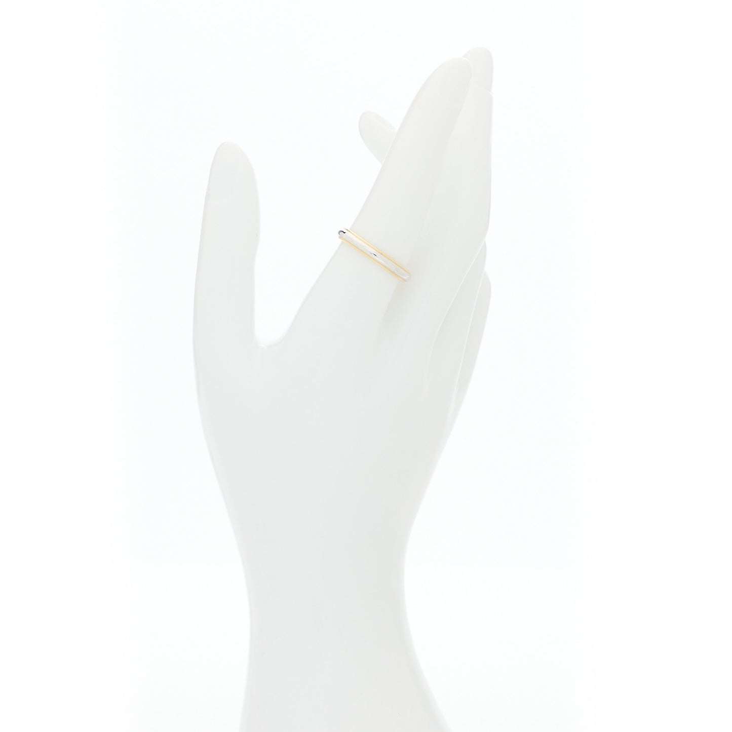 Platinum 18K Yellow Gold 3mm Milgrain Wedding Band Ring 57 8