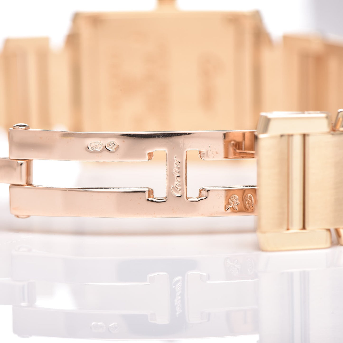 18K Yellow Gold 20mm Tank Francaise Quartz Watch