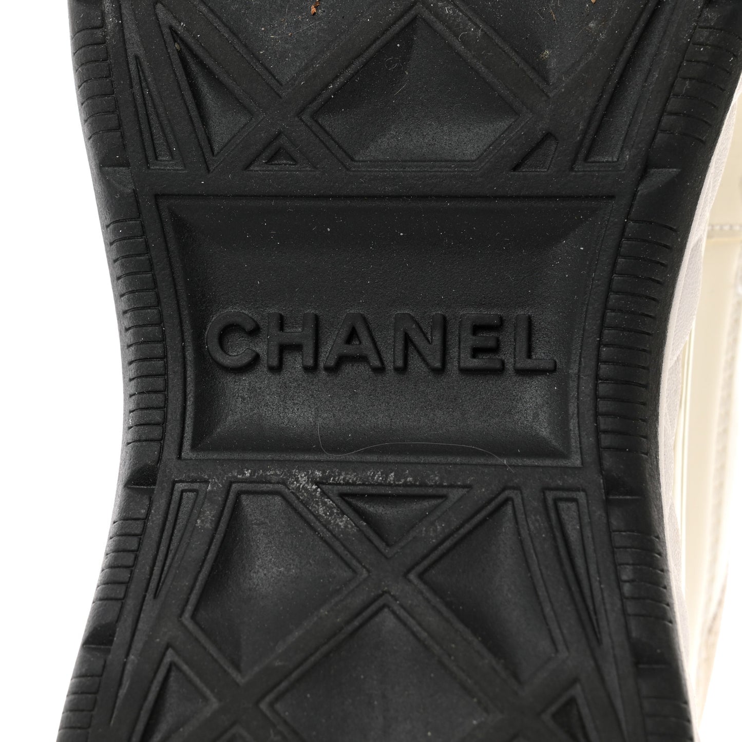 Velvet Calfskin Mixed Fibers CC Sneakers 39 Ivory Black