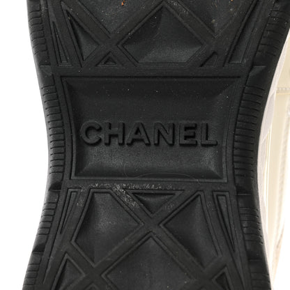 Chanel Velvet Calfskin Mixed Fibers CC Sneakers 39 Ivory Black 8 of 9