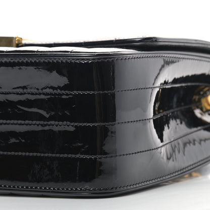 Saint Laurent Patent Matelasse Monogram Large Vicky Chain Bag Black 10 of 15